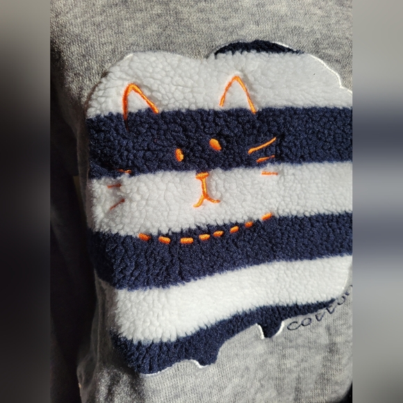 Gently used women size medium ESTACOT cotton cat sweater cute - Picture 3 of 8